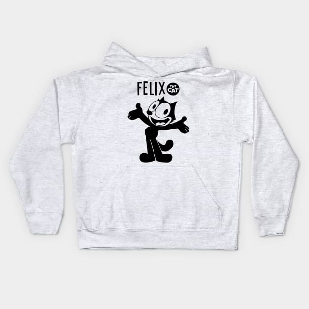 felix- the cat Kids Hoodie by dullgold